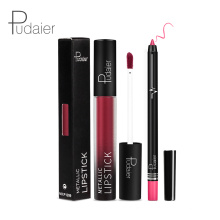 Pudaier  Matte Liquid Lipstick 26 Colors Lipgloss Pink Orange Lip Contour Lipliner  Nude Lip gloss Lip stick Makeup Set